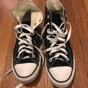 Black high top converse